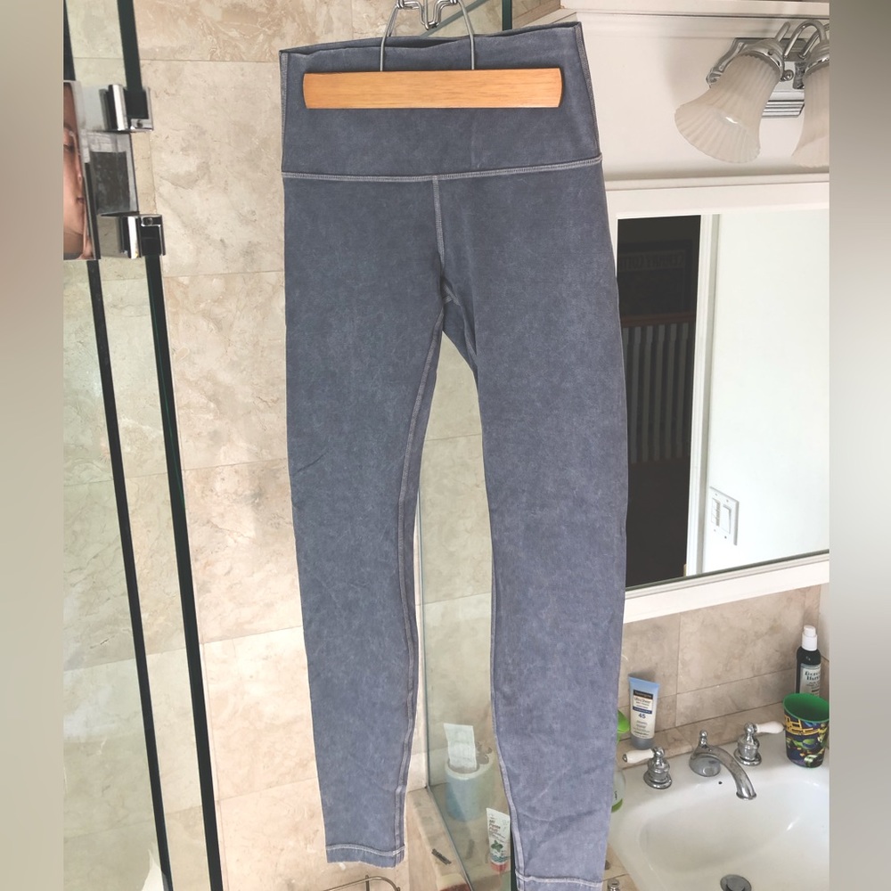 Lululemon Midrise Wunder Under Full Length Gray Leggings